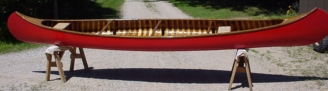 wooden canoe